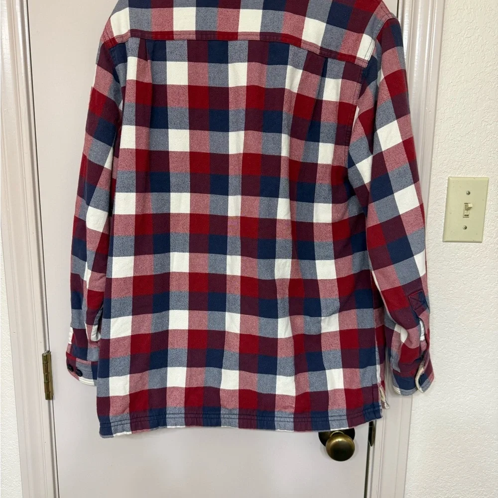 Vintage LL Bean Plaid Flannel Fleece Lined shirt - Picture 2 of 3
